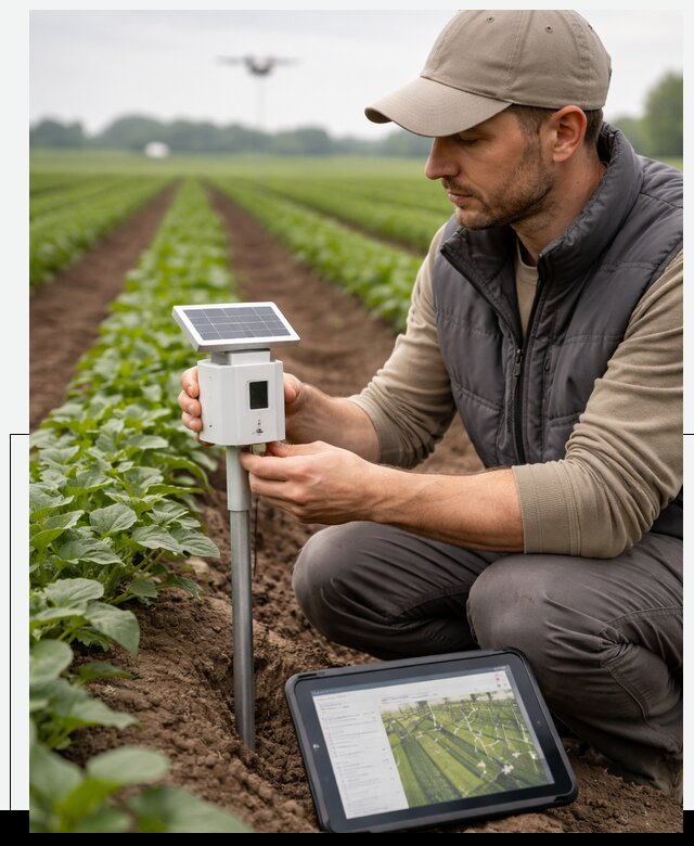 IoT мониторинг сельскохозяйственных полей и контроля в Юбилейном
