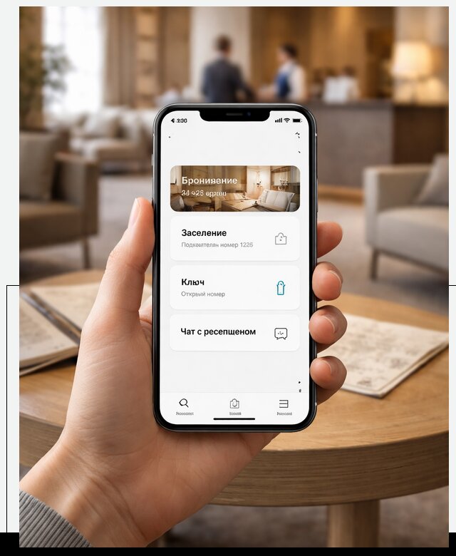 Мобильное приложение для гостей отеля в Юбилейном, управление сервисом